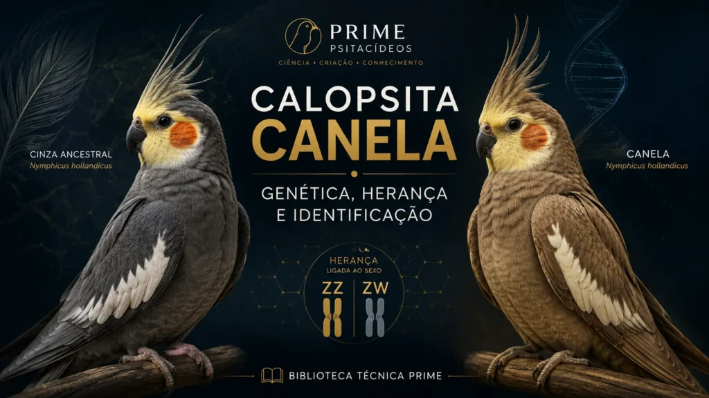 Calopsita Canela: Genética, Herança, Características e Como Identificar