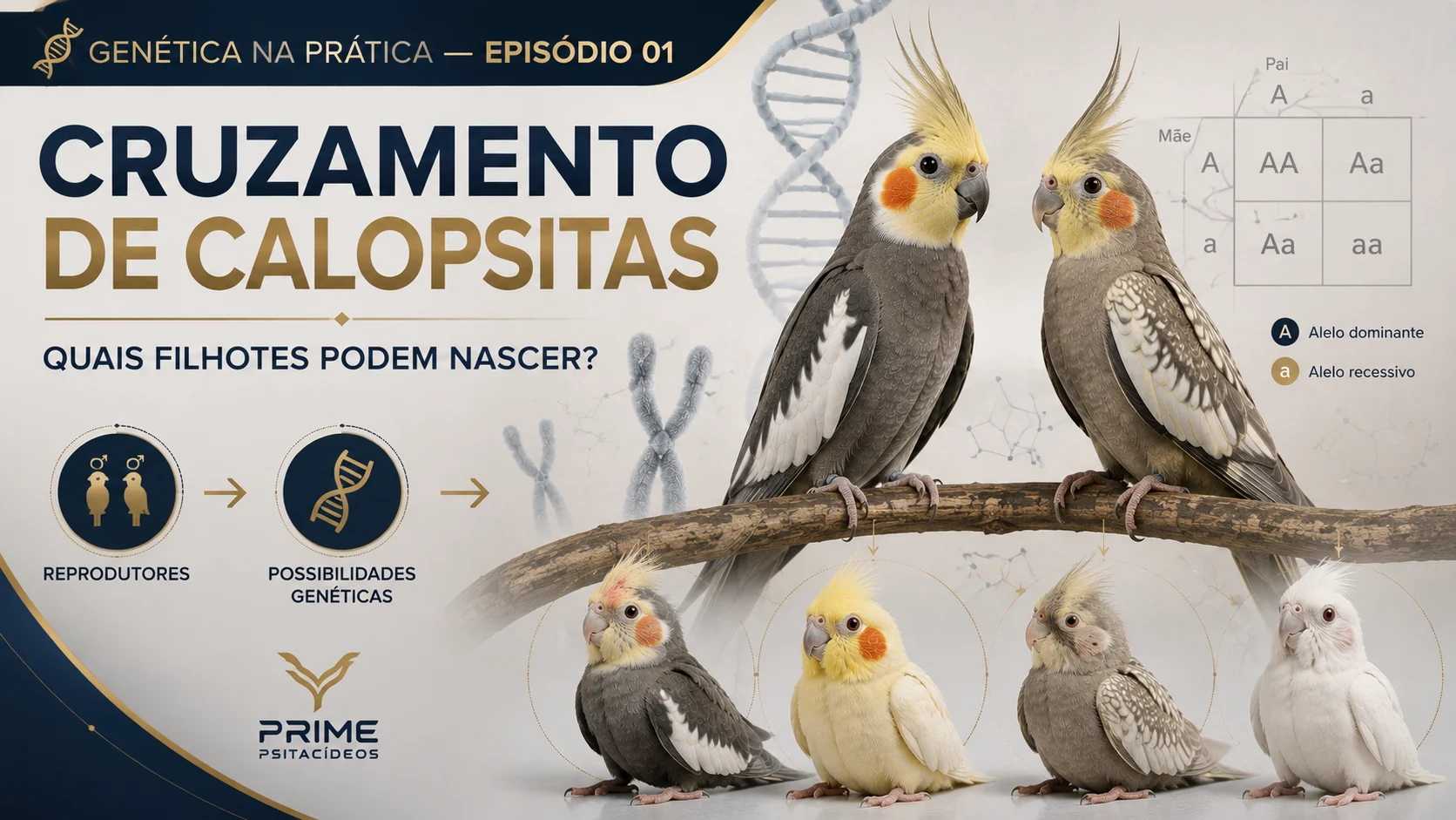 Quais Filhotes Podem Nascer Deste Cruzamento de Calopsitas?